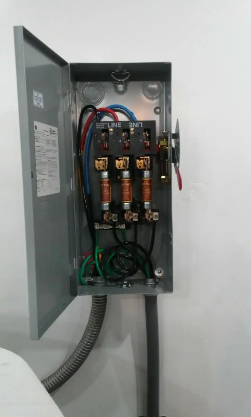 Three-phase disconnect switch installed for Electrical Wiring & Rewiring in Middlesex